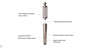 2025 cao cấp mô hình mới trên khuôn mặt và cổ massage Cây Đũa phép với tự động trái-phải xoay Silicone vật liệu có thể thay thế Heads - Product Image 6
