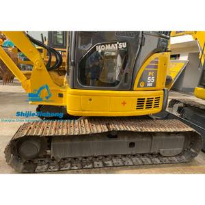 Mini-excavatrice PC55 de 5,5 tonnes, fabriquée au Japon, à rotation zéro, compacte, avec moteur Honda et système entièrement hydraulique. - Product Image 1