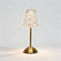 Lámpara de Mesa Táctil de Lujo Moderna para Dormitorio, Recargable, LED, Acrílica, Regulable, Regalo de Navidad, Portátil