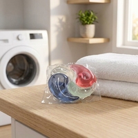 Capsules de lessive 6-en-1, comprimés de lavage en gel dissolvables, parfum longue durée pour le lavage