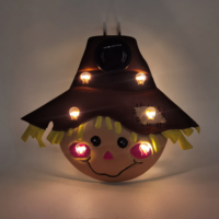 Lampe décorative d'extérieur en métal, alimentée à l'énergie solaire, étanche et résistante aux intempéries, en forme de corbeau effaroucheur mignon, artisanat artistique