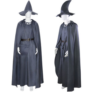 Disfraz de mago Gandalf, conjunto de 5 uds., disfraz de algodón para hombre, disfraz de fiesta de Halloween para adultos - Product Image 2