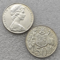 Monedas conmemorativas de estilo antiguo de 50 centavos de Australia de 1966, regalos, decoración del hogar