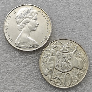 Pièces de monnaie commémoratives de style antique de 50 cents d'Australie de 1966, cadeaux, décoration de la maison - Product Image 2