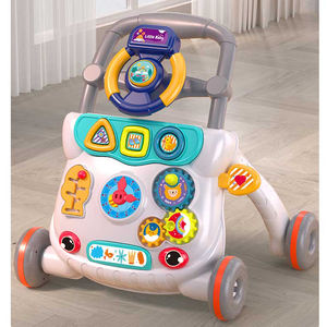 Tekerlekler ile yeni ucuz plastik çok fonksiyonlu itme bebek yürüteci - Product Image 3