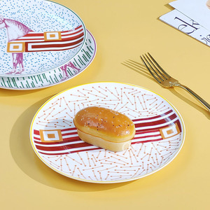 ลูกบาศก์รูบิคสามจานสุดสร้างสรรค์ลายม้าโบนไชน่าจานติ่มซำจานอาหารค่ำบ้านของขวัญแนะนำ - Product Image 4