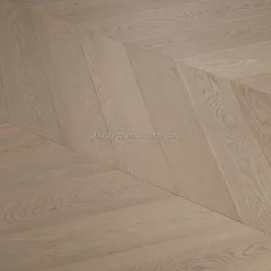 BBL AB grade Chevron 3-layer 15 mm oak solid hardwood timber flooring