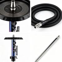 Kit d'accessoires pour chicha en acier inoxydable de haute qualité, style moderne DJ, pack complet de raccords pour narguilé