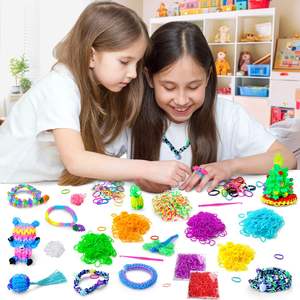 Kit elastico 45 colori fai da te Kit per la ricarica di elastici per ragazzi e ragazze che tessono il kit per la creazione di braccialetti regalo - Product Image 4