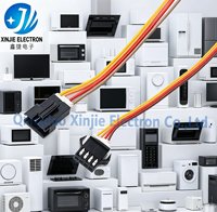 Konektor Hitam 4-Pin Multi-Warna Kustom, Kabel Tembaga Berlapis Timah untuk Perangkat Kontrol Industri Pendingin