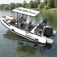 Catc Hypalon/PVC — bateau gonflable, Double coque en aluminium, réticule rigide de 19 pieds