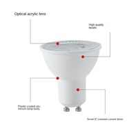 Spot à Led Gu10 Mr16 12V 5W 7W 12W Module de boîtier de lampe à cadre intelligent Socket Gu10 Mr16 Spot à Led Ampoule Gu10 Spot Light