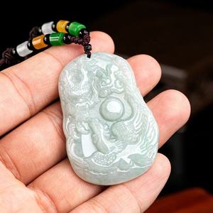 Colgante de Dragón y Fénix de Jadeíta Natural, Joyería de Alta Gama para Hombre y Mujer, Jade al por Mayor LP59 - Product Image 3