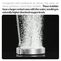 Deux disques diffuseurs d'air à bulles ultra-fines de 5 cm pour aquarium, kit avec clapet anti-retour et ventouse, durable, faible bruit, haute efficacité