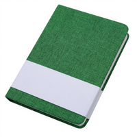 Carnet personnalisé 2026 à couverture rigide, reliure cousue fil de papier, format lin A5/A6