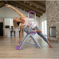 Chaise de Pilates Malibu pliable pour gagner de la place, équipement d'exercice avec ressorts réglables pour les séances d'entraînement en espace restreint