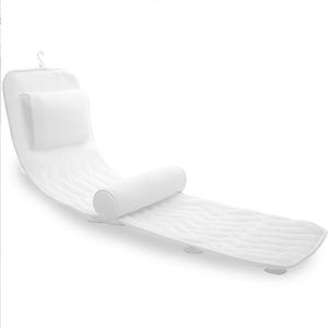 Oreiller de bain complet pour <span class=keywords><strong>baignoire</strong></span> avec oreiller lombaire <span class=keywords><strong>Coussin</strong></span> de <span class=keywords><strong>baignoire</strong></span> long avec 14 ventouses 3D Air Mesh Fit Any Tub - Product Image 3