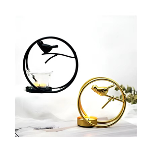 Support de bougie chauffe-plat moderne en métal en forme d'oiseau, décoration de table pour salon, chambre, mariage et événements festifs - Product Image 3