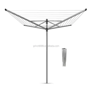 Döner Airer çamaşır ipi ile 45 mm Metal toprak mızrak