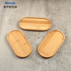 Minnie Oval Bamboo Tray 10mm Thickness Unfinished Multifunction Storage Tray For <b>Tea</b> <b>Set</b> Shampoo Bottle Organization - Product Image 2