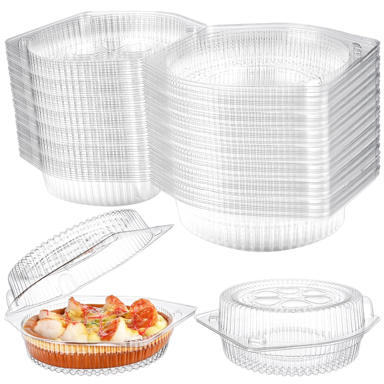 8 Zoll Runde Kuchenbox Einweg-Tortenträger Transparente Plastik-Dessertbehälter mit Klappdeckel| Alibaba.com