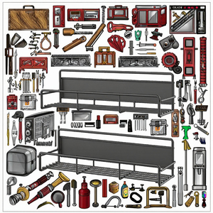 Magnetic Double Tier Metal Wall <b>Rack</b> for Household or <b>Kitchen</b> <b>Storage</b> of Tools - Product Image 3