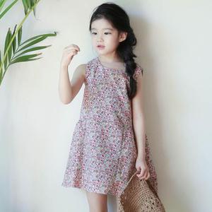 Tenues de prière musulmanes pour enfants, uniformes d'été sans manches en polyester/coton, robe de mariée pakistanaise de créateur, longueur genou - Product Image 1