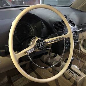 พวงมาลัยวินเทจ 2 ก้าน สีดำ ขาว โครเมียม ขนาด 400 มม. 15 3/4 นิ้ว สำหรับรถโฟล์คสวาเกน บีทเทิล ปี 1962-1971 รุ่น 62-71 วีดับบลิว บัก คาร์มันน์ ไจอา ไทป์ 3 - Product Image 6