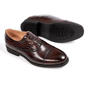 Chaussures habillées classiques pour hommes personnalisables en cuir véritable italien, style Oxford à lacets, plates, pour le travail, toutes saisons (été et hiver) - Product Image 5