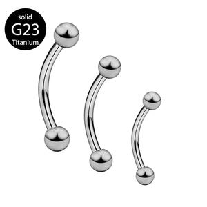 Venta al por mayor 14G G23 titanio plátano ceja <span class=keywords><strong>Tragus</strong></span> Helix oreja vientre labio pezón lengua anillo Piercing joyería curvada barra labio anillo - Product Image 6