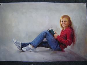 Peinture à l'huile sur toile originale de haute qualité, faite à la main, portrait, art <span class=keywords><strong>original</strong></span>, style impressionniste, peinture à l'huile moderne, <span class=keywords><strong>photo</strong></span> de <span class=keywords><strong>famille</strong></span> - Product Image 2