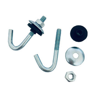 Zincado Preço De Fábrica J Tipo Parafuso Parafuso De Gancho De Telhadura J Parafuso De Gancho Com Porca E Arruela - Product Image 2