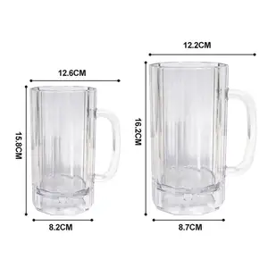 High quality Wholesale hotel bar cheap cups for long term using large capacity beer glass mugs 605ml hot selling beer mugs