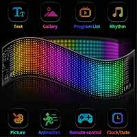Nouvelle vente flash : panneau LED matriciel flexible, animation personnalisée programmable pour la publicité automobile, logo, écran LED déroulable