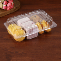 Boîtes d'emballage pour gâteaux en plastique PET transparent jetables personnalisées en gros pour pâtisserie, boulangerie, desserts