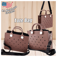 Vente en gros Nouveau Sac à main EVA imperméable de marque Sacs fourre-tout Diy Sac fourre-tout coloré avec bandoulière pour femmes en vrac