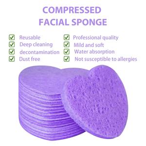Produits de nettoyage de vente chaude éponge en cellulose en forme compressée pour soins personnels coussinets faciaux jetables - Product Image 5