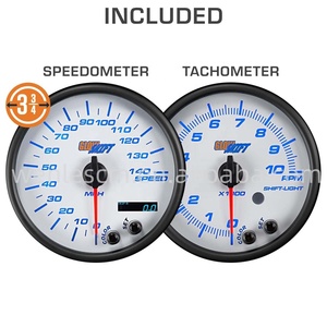 Wenle White 7-Color Speedometer Gauges Oil/Water Temp/Fuel Level/Volt Direct 6-Gauge Cluster Package for Chevy C10 1973-1987 - Product Image 3