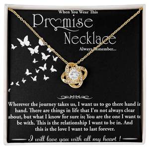 Collier Promesse avec Carte Texte Personnalisée, Pendentif Nœud d'Amour Classique en Cuivre, Design Papillon, Cadeau Romantique pour la Saint-Valentin - Product Image 2