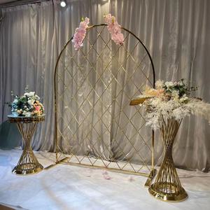 Ảo Vàng Thép Không Gỉ Đồ Nội Thất Đám Cưới Thanh Lịch Bảng Điều Chỉnh Backdrop Cho Trang Trí - Product Image 2