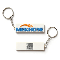 Vente chaude Personnalisé 3D QR Code Porte-clés PVC Souple Porte-clés pour La Publicité De Cadeaux Promotionnels