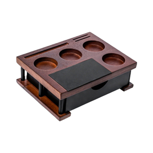 Own Mold Snap-on Disassembly Eco-Friendly Classic Barista <b>Tools</b> Multifunction Solid Wood Coffee Tamping Station with <b>Drawer</b> - Product Image 1