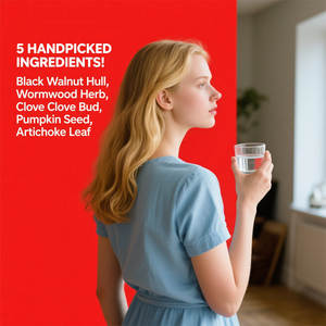 OEM Elimination Detox dukungan usus kapsul suplemen pil Artichoke biji labu Wormwood hitam Walnut cengkeh Cleansing - Product Image 2