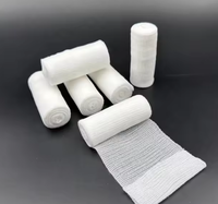 Haute qualité en gros de qualité médicale respirant PBT plissé pansement élastique soins des plaies gaze pansement rouleau certifié CE classe I