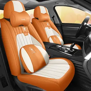 New Style Hot Sale Full Set Universal 5-seats Sedan Car Truck SUV Van Seat Covers PU Leather Customized
