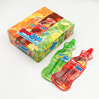 Squeeze Liquid Candy avec Juicy Drop Core Fruity Assortiment de saveurs de bonbons aigres Bouteille de bonbons liquides