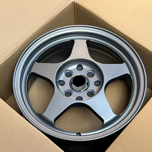 流压成型 15 <span class=keywords><strong>16</strong></span> 英寸赛车 4x100 4x114.3 灰色铝合金轮毂 Jdm 汽车轮毂适用于本田思域飞度 Swift 马自达 Spoon S388 - Product Image 1