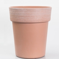 Pot Bunga Plastik Retro OEM/ODM 5 7 9 12 Inch, Pot Bunga Bulat Besar, Pot Bunga Plastik untuk Sayuran