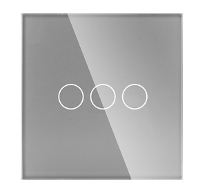 普通86 * 86毫米3组2路触摸壁灯开关 - Product Image 3