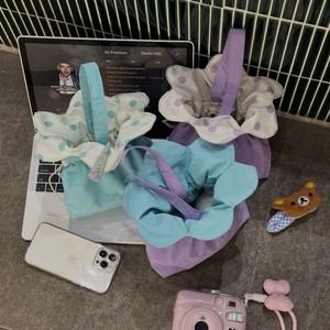 Borsa a Mano Ricamata a Pois Colorata Stile Internet Celebrity, Mini Borsa Quadrata Floreale Versatile e Carina per Ragazze e Studentesse - Product Image 2